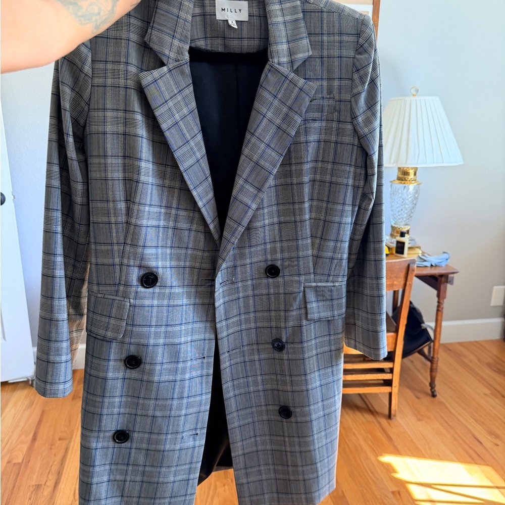 Milly Gray plaid Blazer